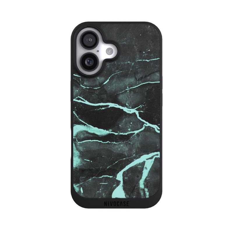 iPhone 17 NIVOpure Grauer und blauer Marmor