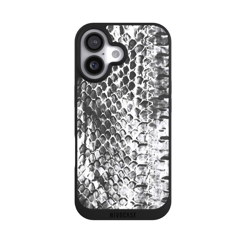 iPhone 17 NIVOpure Schlangenmuster in Holzkohle