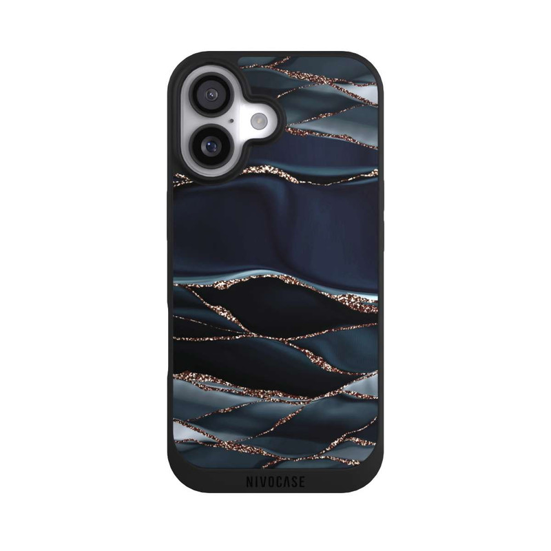 iPhone 17 NIVOpure Rayures Gris Foncé Look Doré