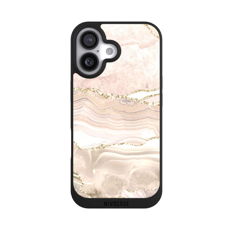 iPhone 17 NIVOpure Rayures marbrées or rose