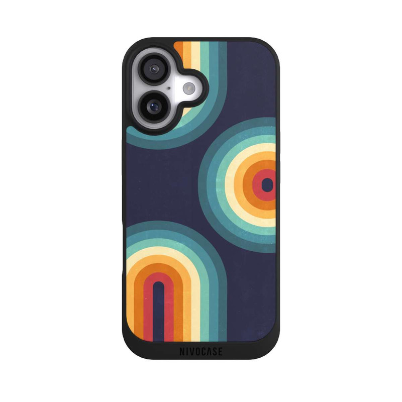 iPhone 17 NIVOpure Double Rainbow on Blue