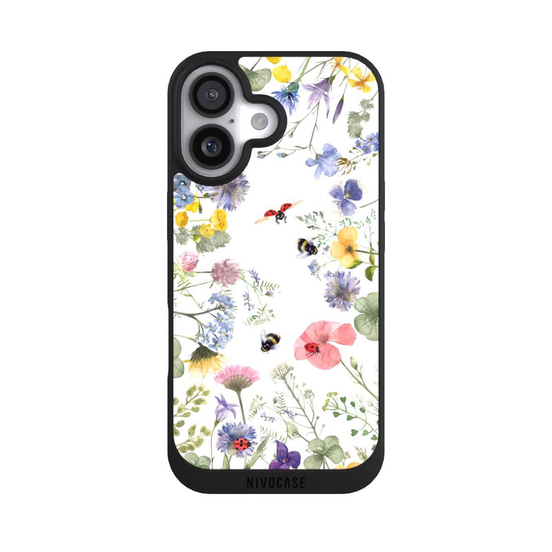 iPhone 17 NIVOpure Bunte Frühlingsblumen und Bienen