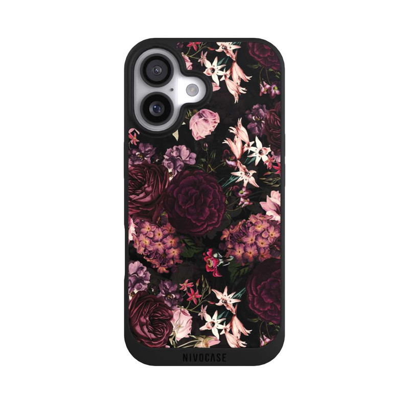 iPhone 17 NIVOpure Blumentapete dunkelviolett