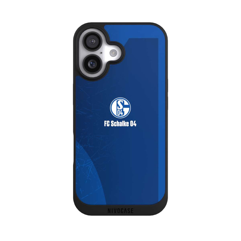 iPhone 17 NIVOpure Schalke 04 Blauer Hintergrund Mit Logo