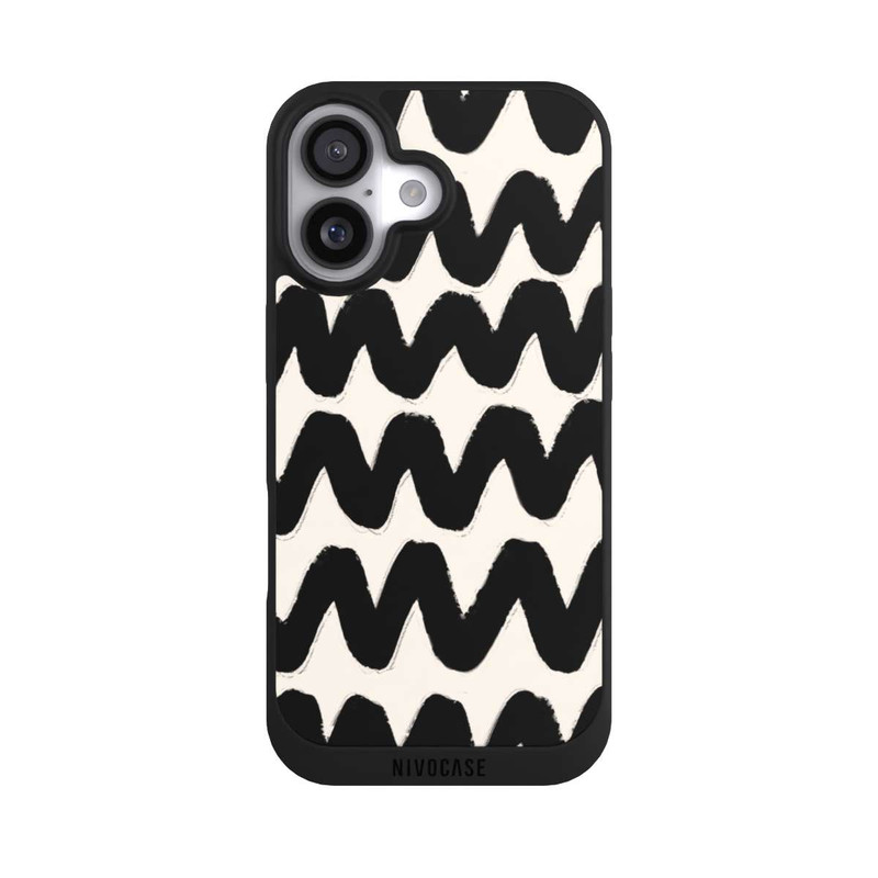 iPhone 17 NIVOpure Schwarzes Wellenmuster