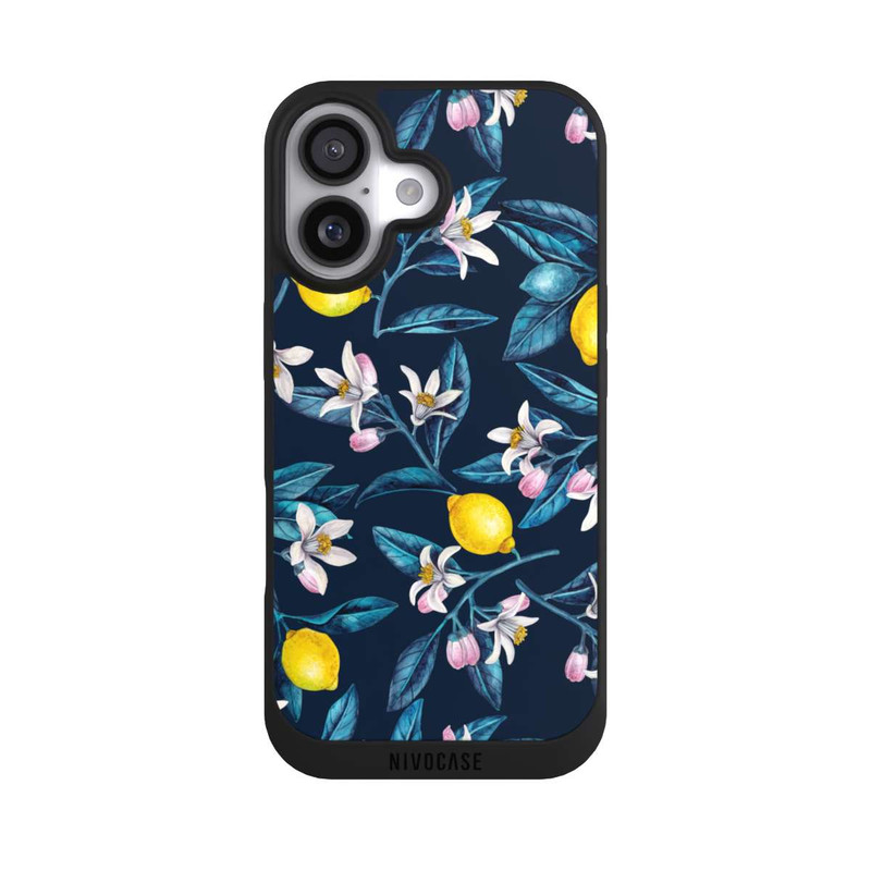 iPhone 17 NIVOpure Citrons et fleurs Foncé