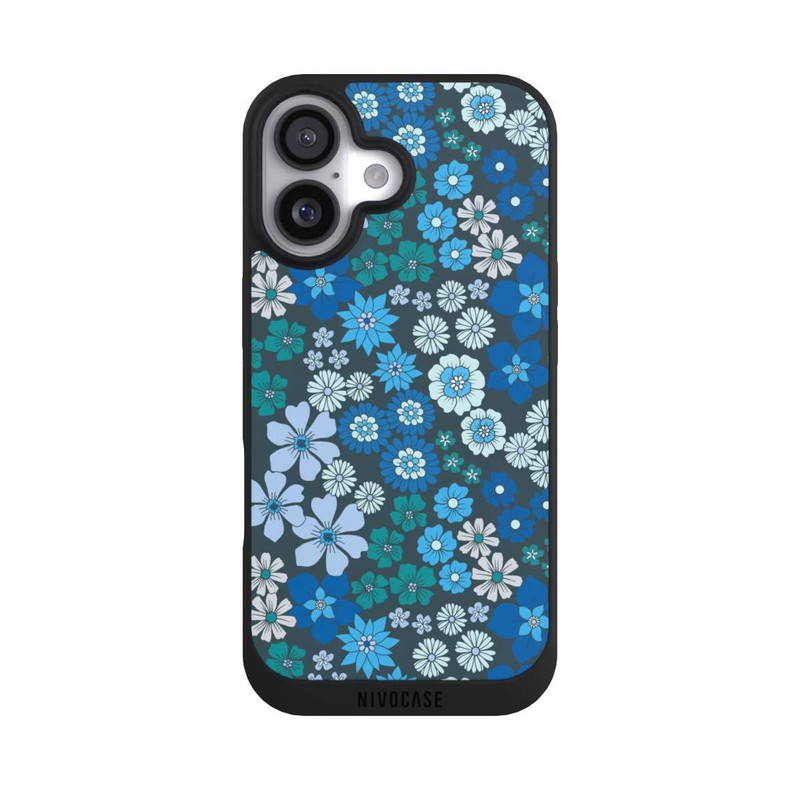 iPhone 17 NIVOpure Fleurs bleues DeinDesign