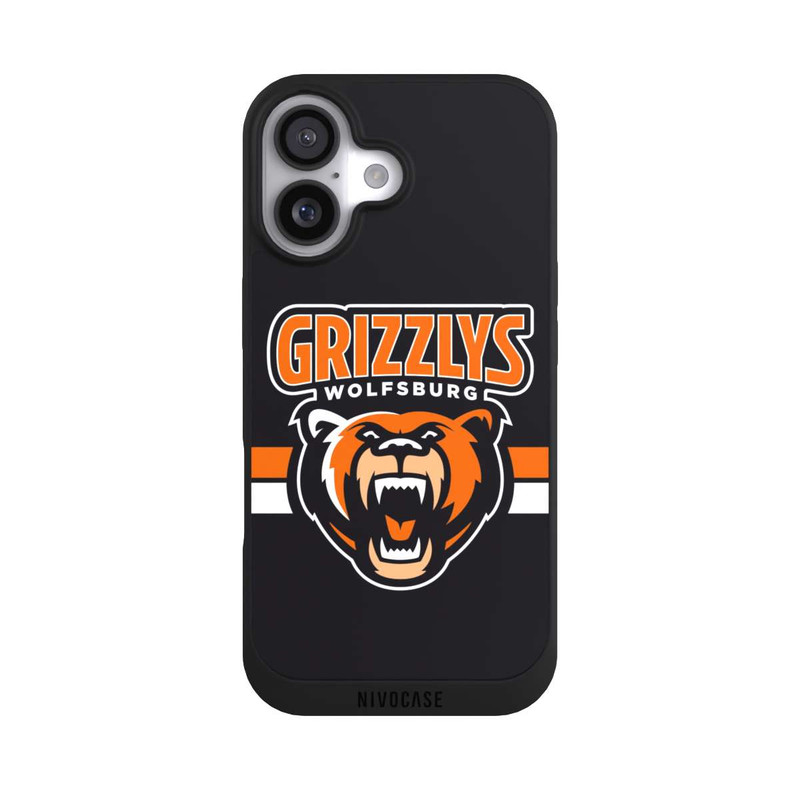 iPhone 17 NIVOpure Logo Streifen Orange und Weiß 