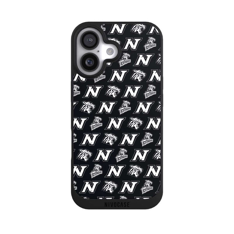 iPhone 17 NIVOpure Nürnberg Ice Tigers Muster Schwarz