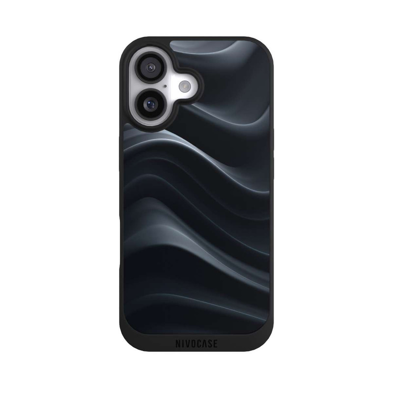 iPhone 17 NIVOpure Black Waves Texture