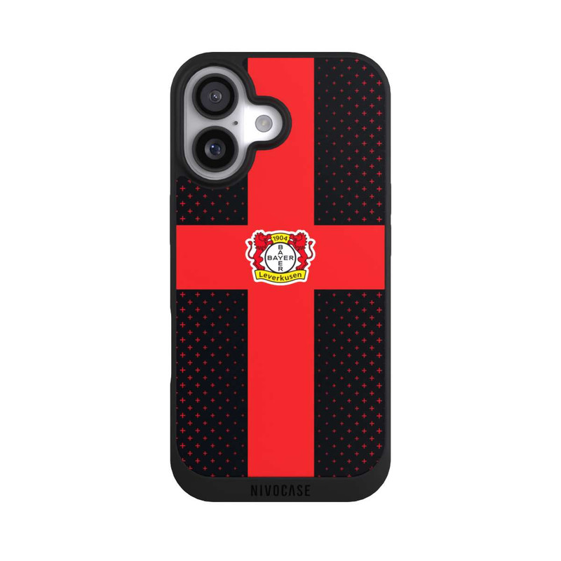iPhone 17 NIVOpure Bayer 04 Leverkusen Rotes Kreuz auf Schwarz