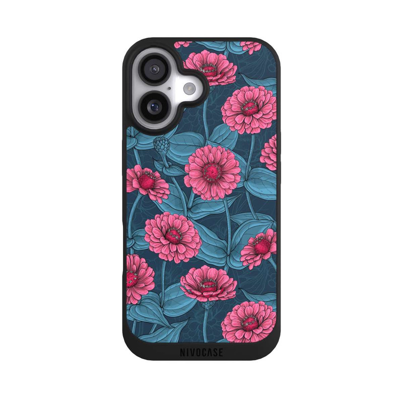 iPhone 17 NIVOpure Flower Pattern Pink And Blue Illustration