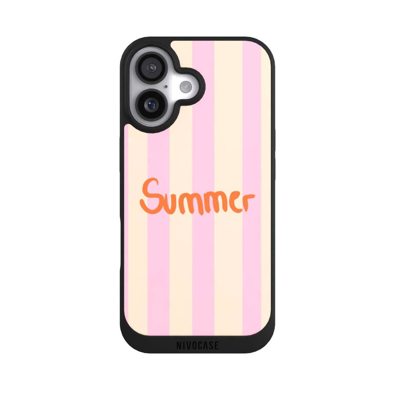 iPhone 17 NIVOpure Summer Pink And Orange Stripes