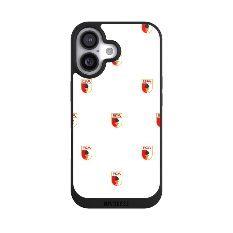 iPhone 17 NIVOpure FCA Logo Muster Weiß