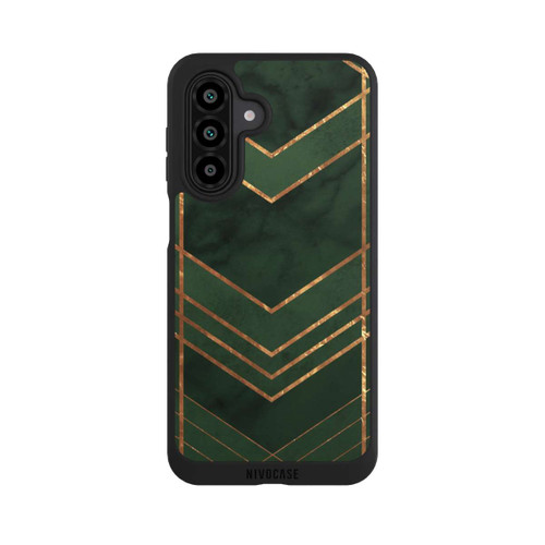 Samsung Galaxy A17 5G NIVOpure Dark Green Pattern Golden Stripes