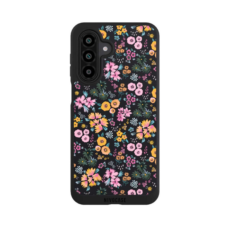 Galaxy A17 5G NIVOpure Kleine bunte Blumen Schwarz 2