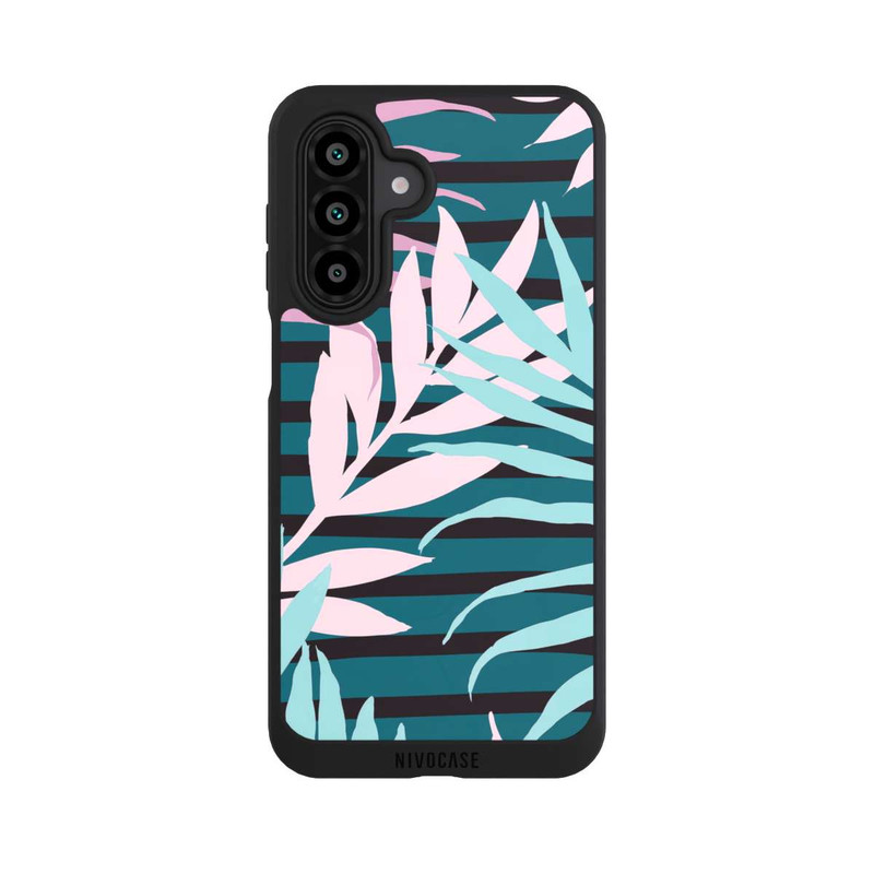 Galaxy A17 5G NIVOpure Feuilles de jungle pastel rose sarcelle