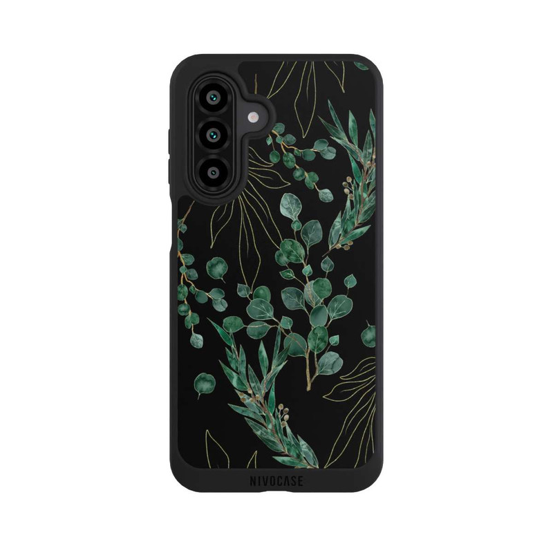 Galaxy A17 5G NIVOpure Feuilles d'Eucalyptus Fond Noir