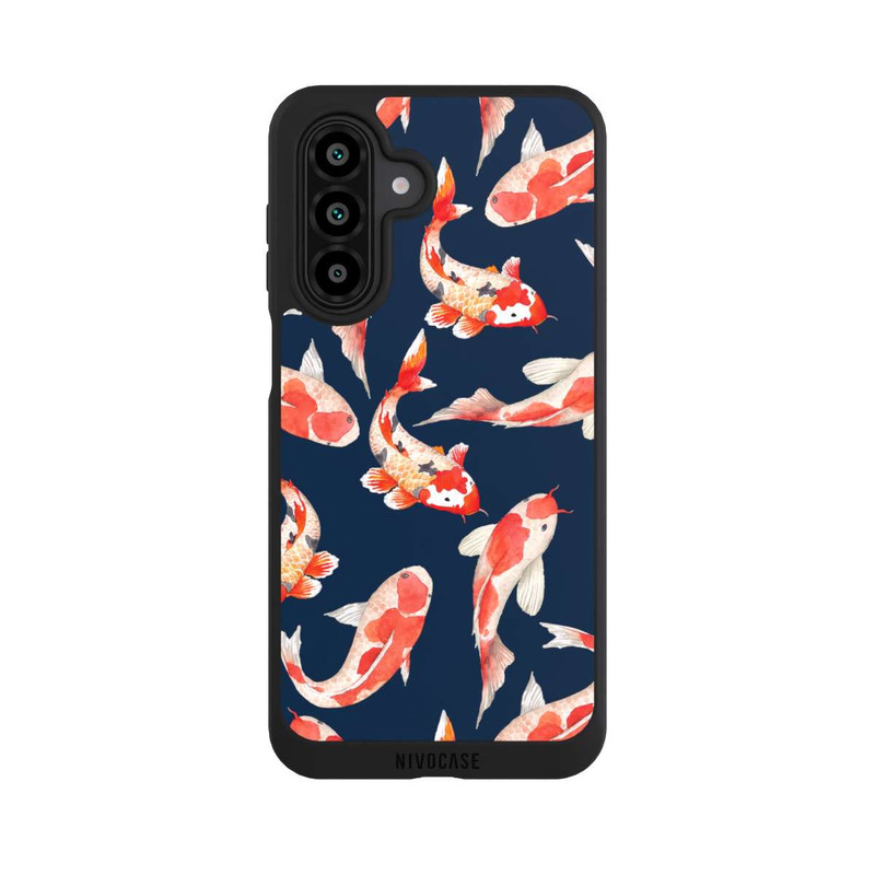 Galaxy A17 5G NIVOpure Koi auf blauem Hintergrund