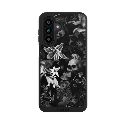 Samsung Galaxy A17 5G NIVOpure Skulls and Flowers on Black Background