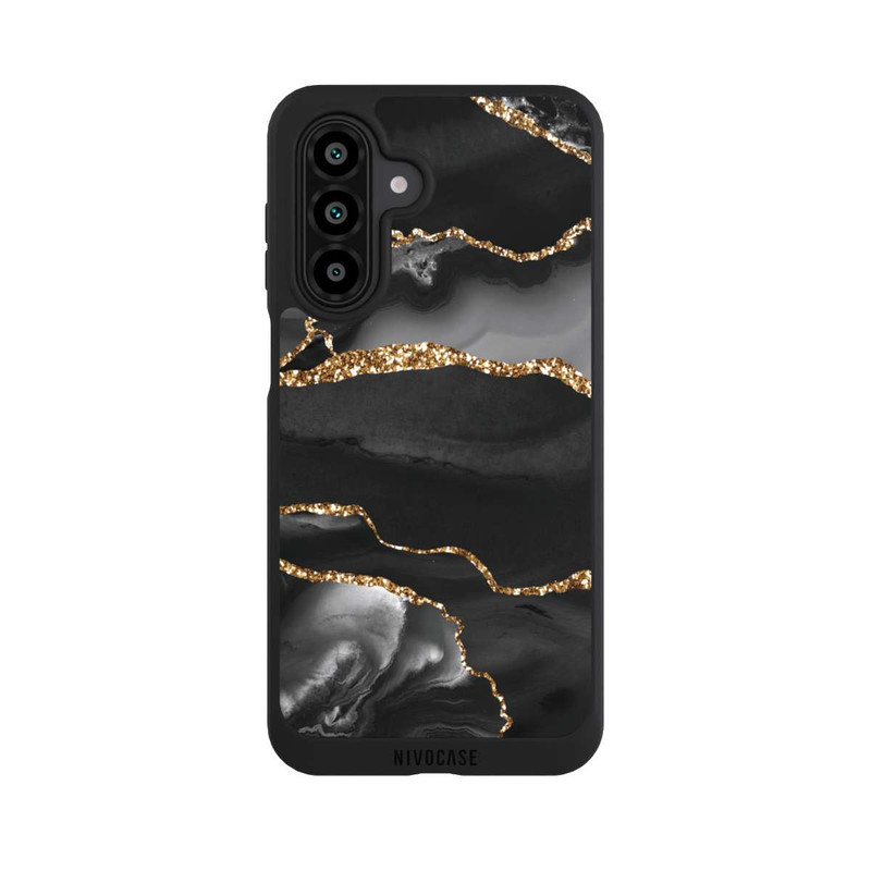 Galaxy A17 5G NIVOpure Dunkle Marmorstreifen im Goldlook