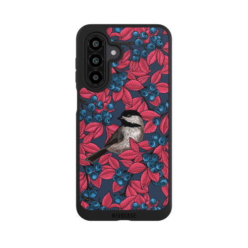 Samsung Galaxy A17 5G NIVOpure Blaubeeren und Vögel auf Navy
