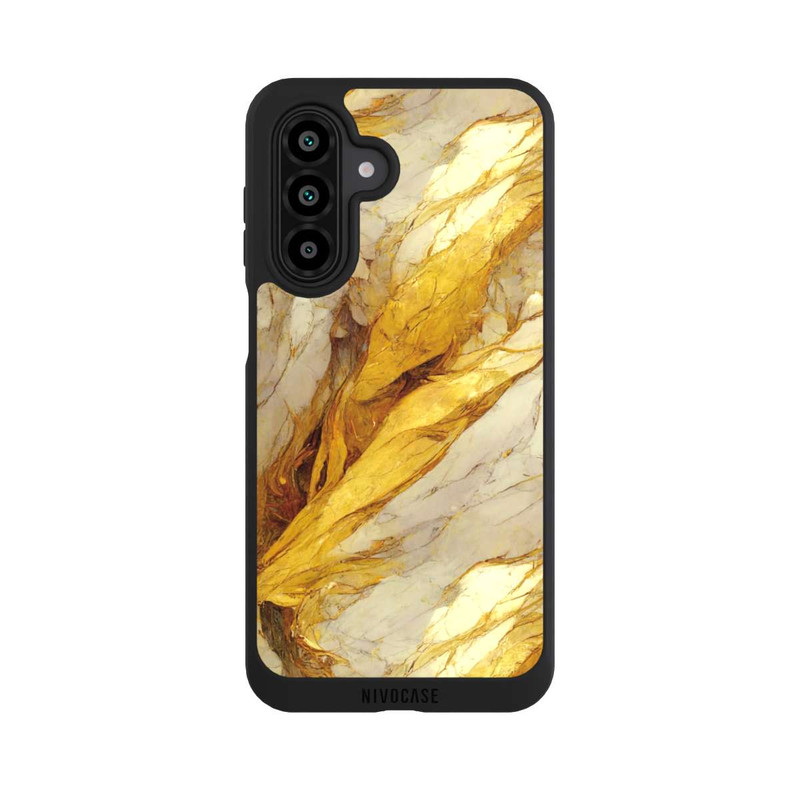 Galaxy A17 5G NIVOpure Couches d'impression en marbre blanc et or