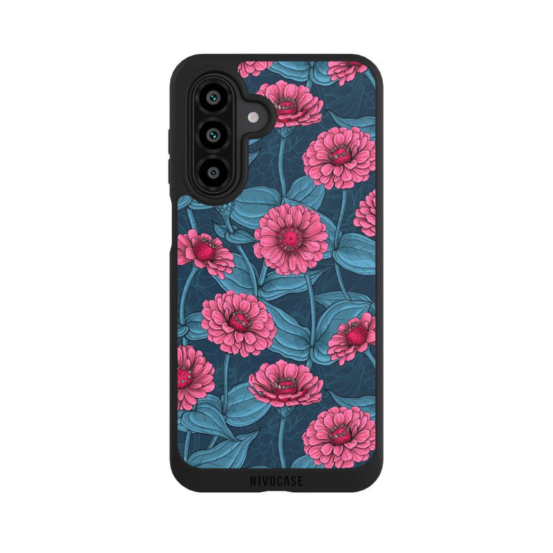 Galaxy A17 5G NIVOpure Flower Pattern Pink And Blue Illustration