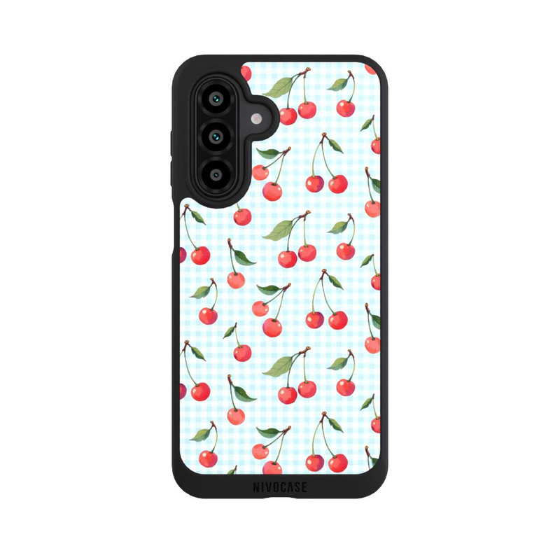 Galaxy A17 5G NIVOpure Cherries and Blue Gingham