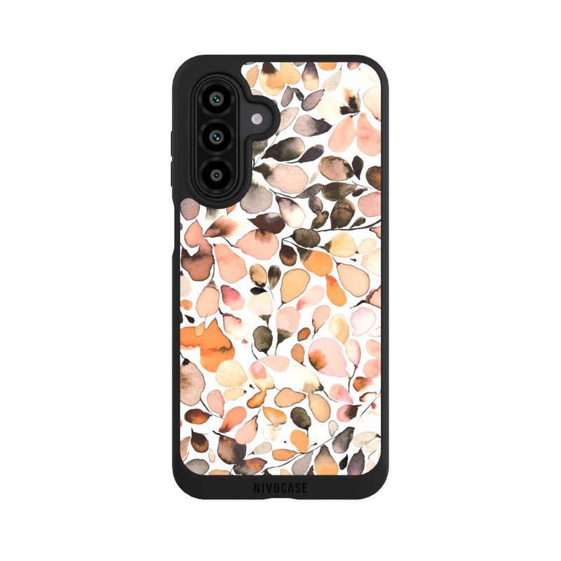 Galaxy A17 5G NIVOpure Eucalyptus Watercolor Leaves Dark Brown Autumn
