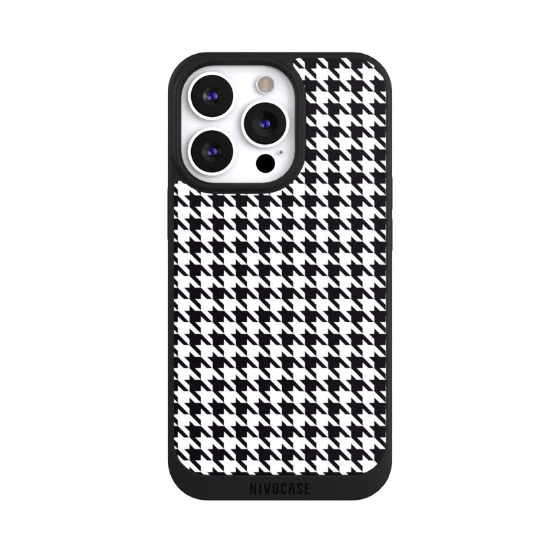 iPhone 13 Pro NIVOpure Hahnentritt Schwarz Weiß