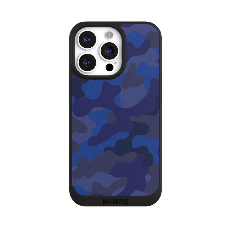 iPhone 13 Pro NIVOpure Camouflage bleu marine