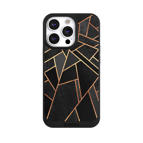 Apple iPhone 13 Pro NIVOpure Schwarze Nacht Gold Druck