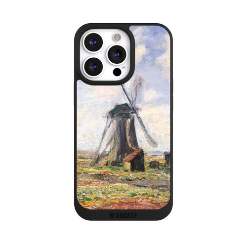 Apple iPhone 13 Pro NIVOpure Tulip Fields with the Rijnsburg Windmil by Claude Monet