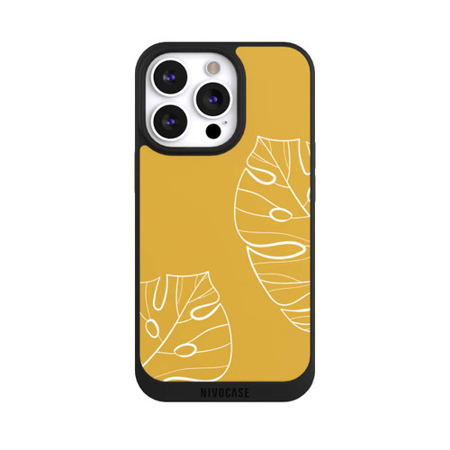 Apple iPhone 13 Pro NIVOpure Leaves Mustard Background