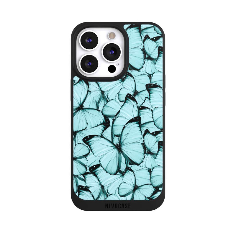 iPhone 13 Pro NIVOpure Teal Schmetterlinge