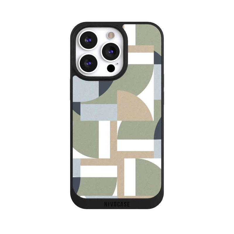 iPhone 13 Pro NIVOpure Polygones futuristes du Bauhaus Beige