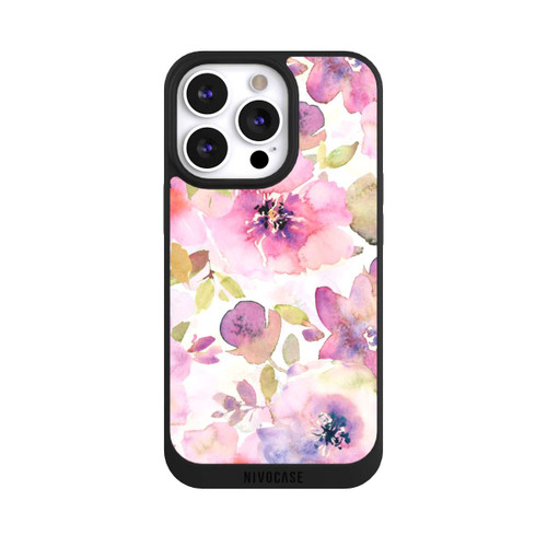 Apple iPhone 13 Pro NIVOpure Pink Flowers Wallpaper