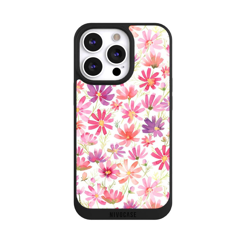 iPhone 13 Pro NIVOpure Boho Cosmos Flowers Purple
