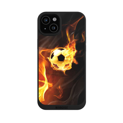 Apple iPhone 15 Plus NIVOpure Fußball in Flammen