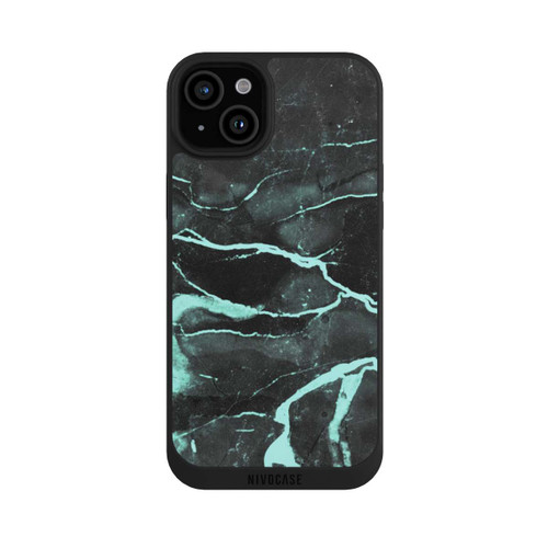 Apple iPhone 15 Plus NIVOpure Grauer und blauer Marmor