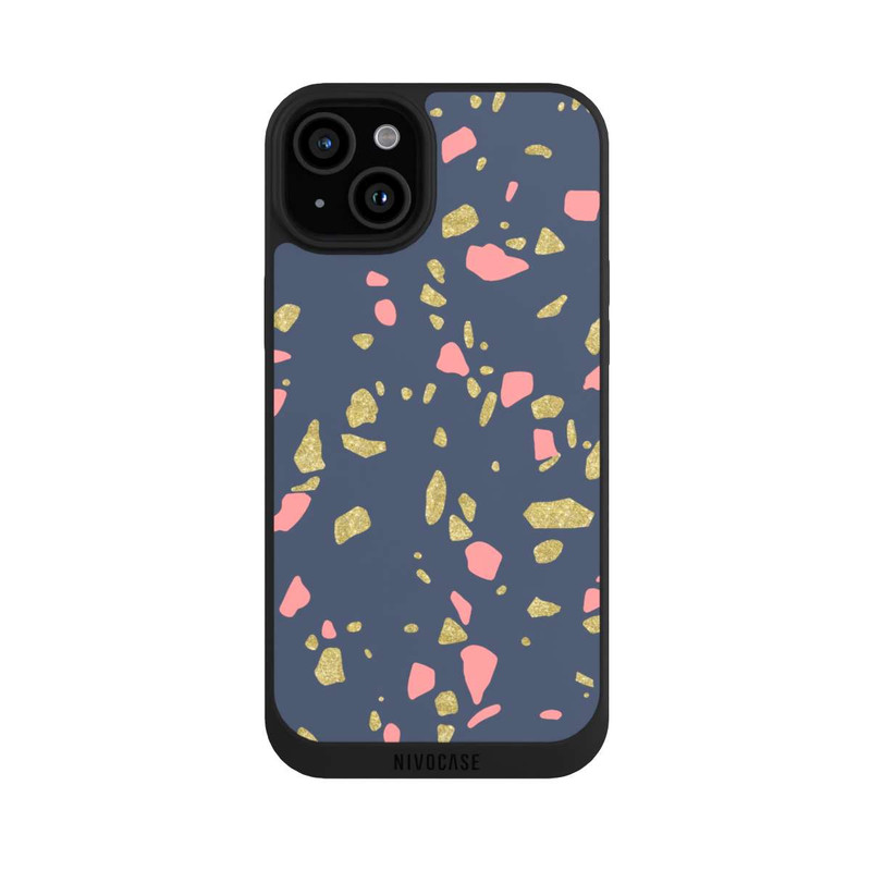 iPhone 15 Plus NIVOpure Terazzo Gold-Optik