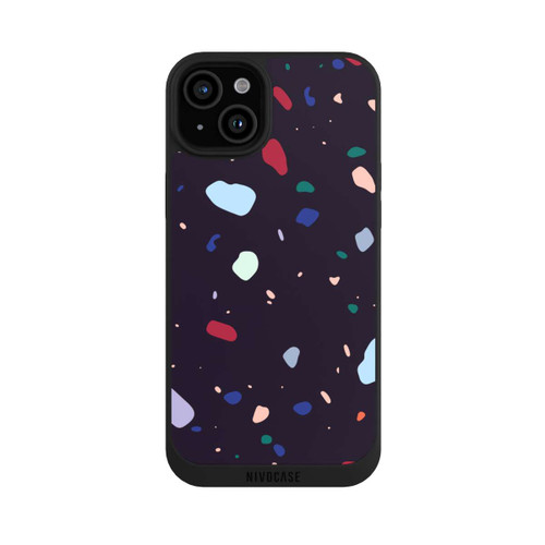 Apple iPhone 15 Plus NIVOpure Moderner dunkel abgerundeter Terrazzo