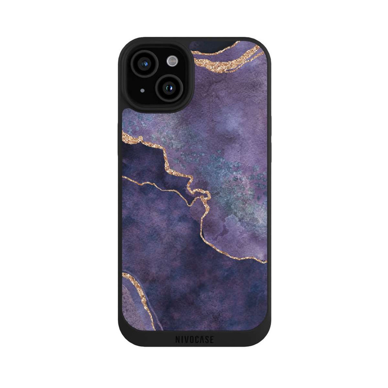 iPhone 15 Plus NIVOpure Lila Edelstein glamourös