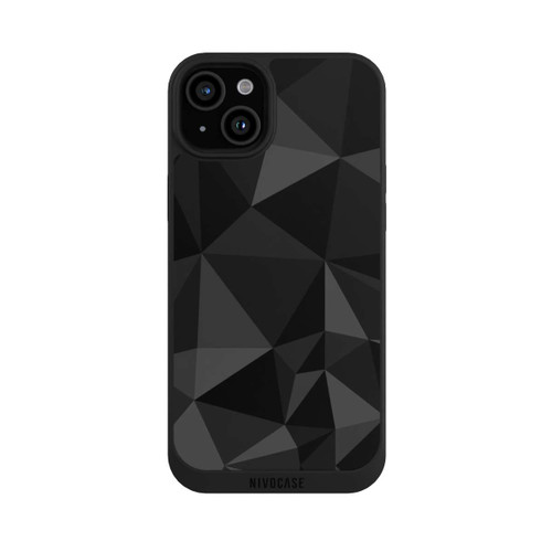 Apple iPhone 15 Plus NIVOpure Polygonmuster schwarz