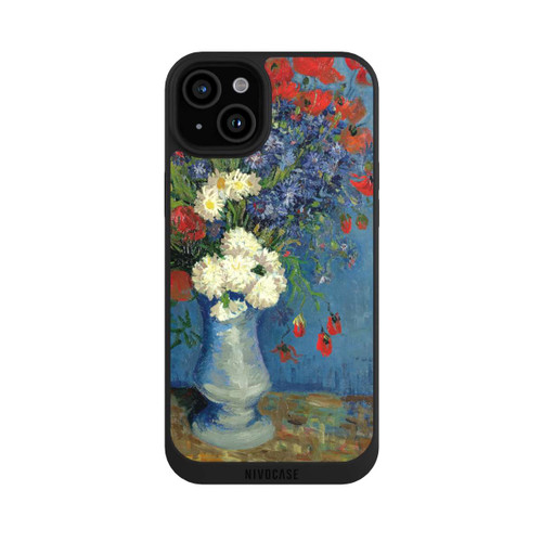 Apple iPhone 15 Plus NIVOpure Stillleben Vase mit Kornblumen und Mohnblumen von Vincent Van Gogh
