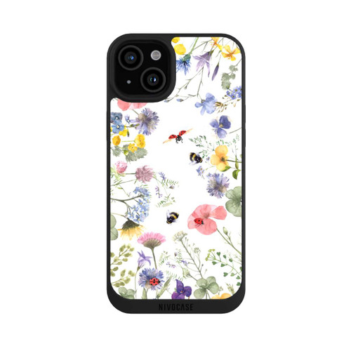 Apple iPhone 15 Plus NIVOpure Bunte Frühlingsblumen und Bienen
