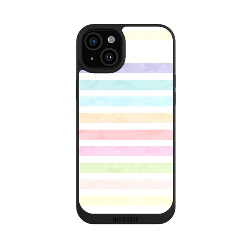 Apple iPhone 15 Plus NIVOpure Regenbogenfarbene Streifen