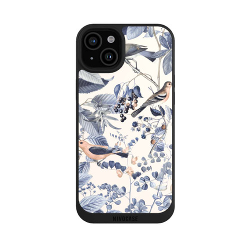 Apple iPhone 15 Plus NIVOpure Vögel und Beeren in Beige