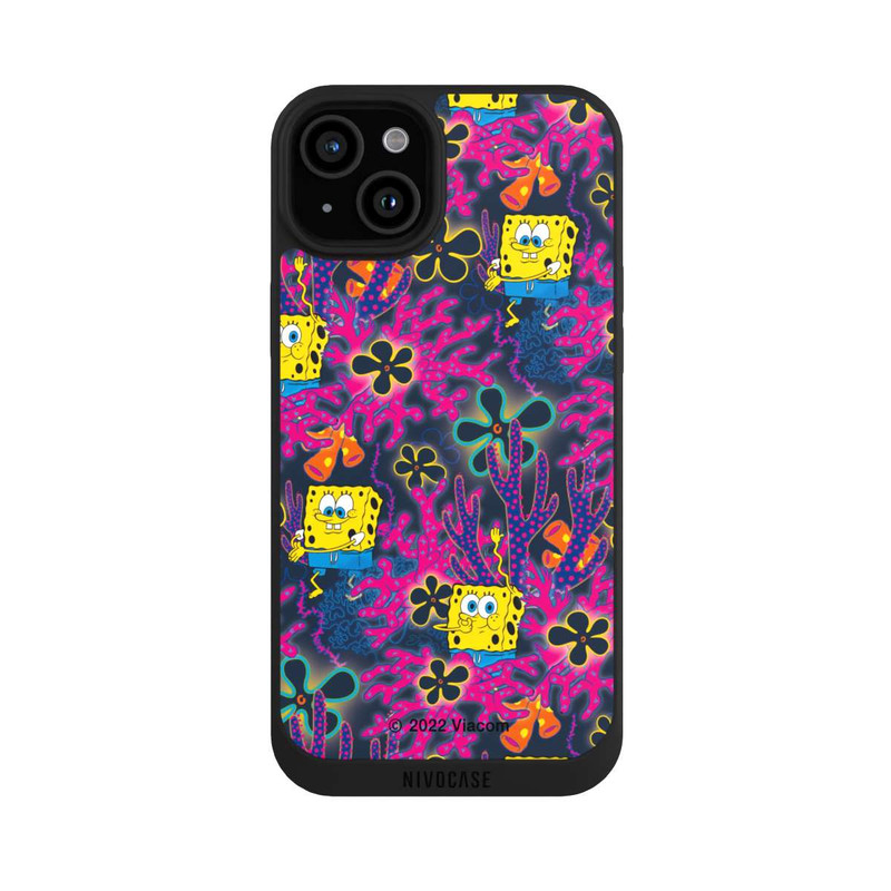iPhone 15 Plus NIVOpure Spongebob - Coral Muster